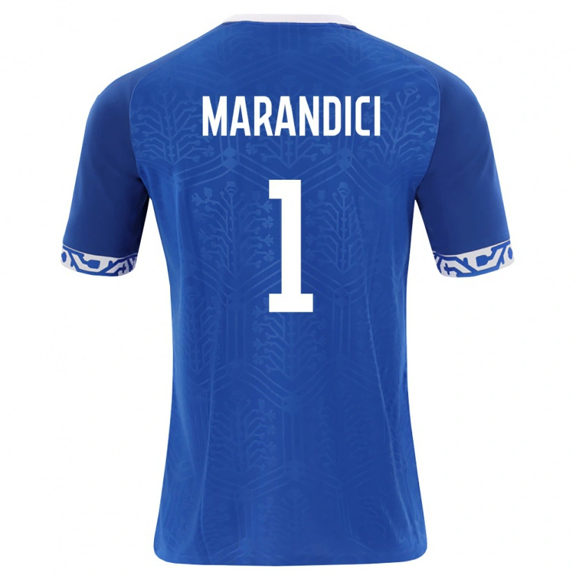 Danxen Mujer Camiseta Moldavia Maxim Marandici #1 Azul Real Blanco 1ª Equipación 26-28 La Camisa México
