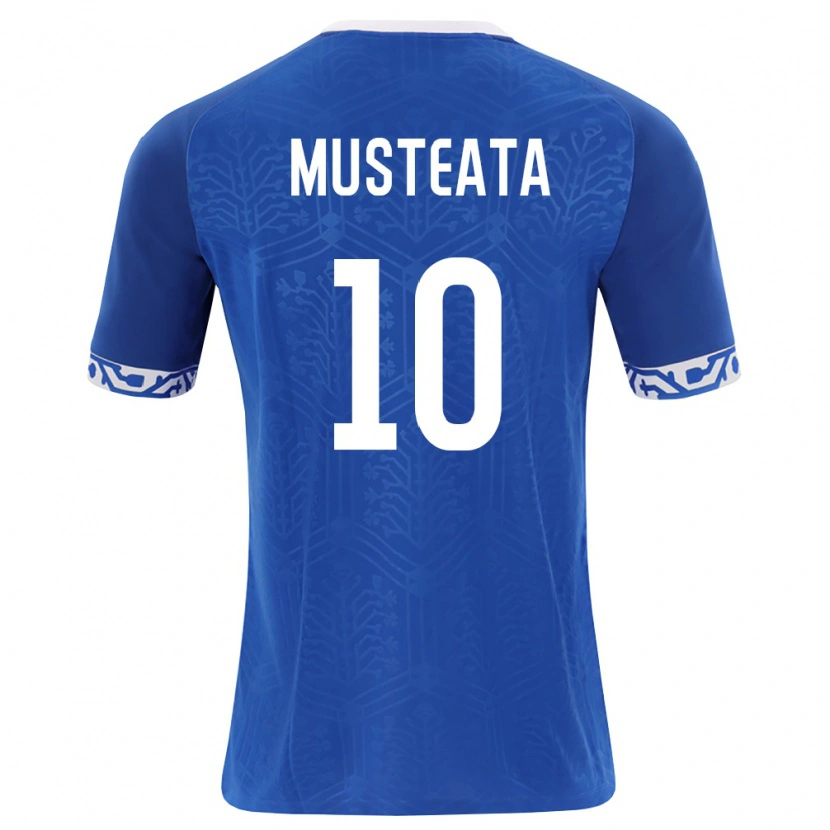 Danxen Mujer Camiseta Moldavia Bogdan Musteata #10 Azul Real Blanco 1ª Equipación 26-28 La Camisa México