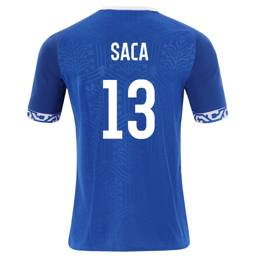 Danxen Mujer Camiseta Moldavia Leo Saca #13 Azul Real Blanco 1ª Equipación 26-28 La Camisa México