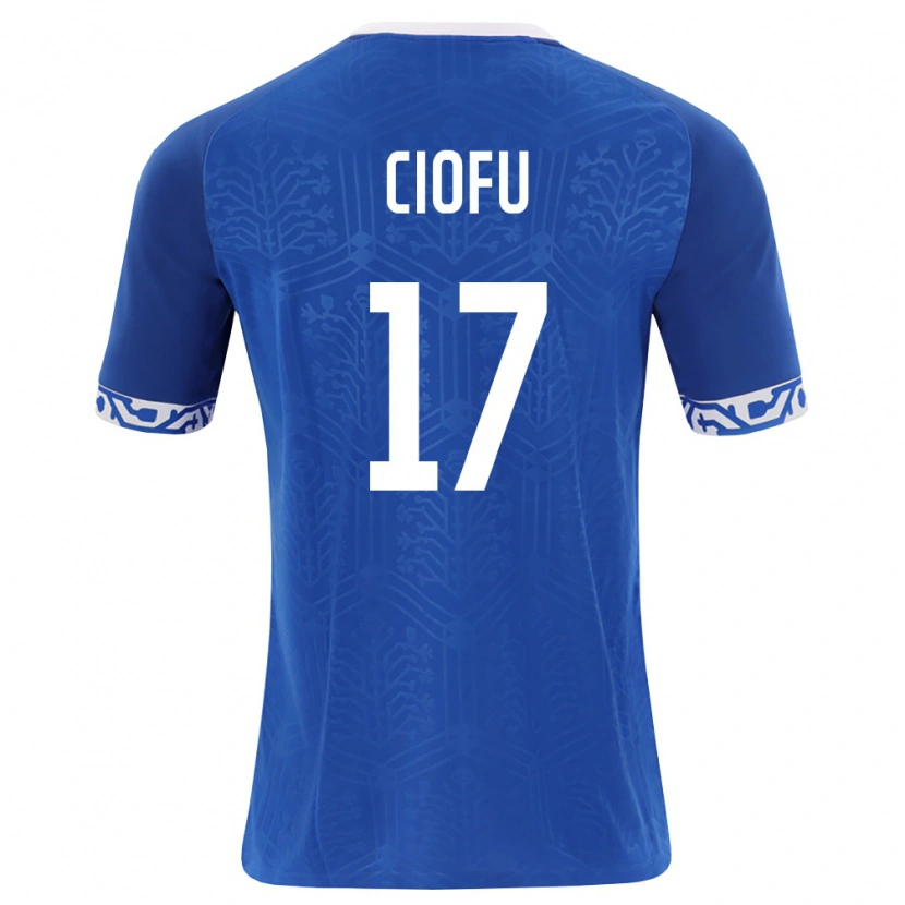 Danxen Mujer Camiseta Moldavia Egor Ciofu #17 Azul Real Blanco 1ª Equipación 26-28 La Camisa México