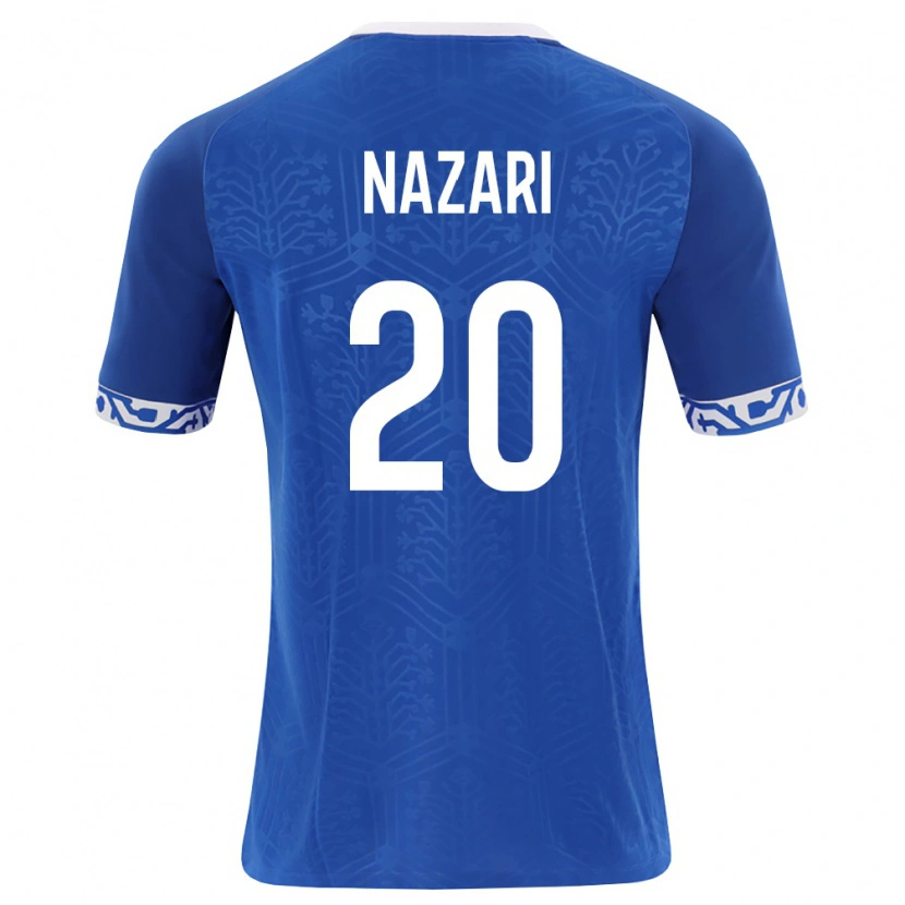 Danxen Mujer Camiseta Moldavia Pavel Nazari #20 Azul Real Blanco 1ª Equipación 26-28 La Camisa México