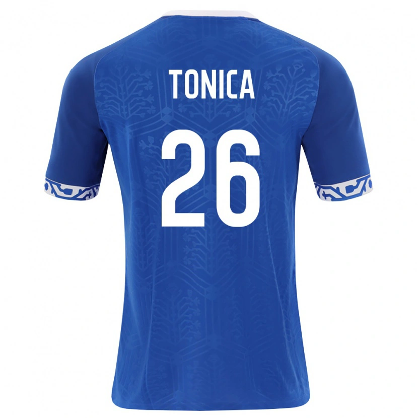 Danxen Mujer Camiseta Moldavia Daniel Tonica #26 Azul Real Blanco 1ª Equipación 26-28 La Camisa México