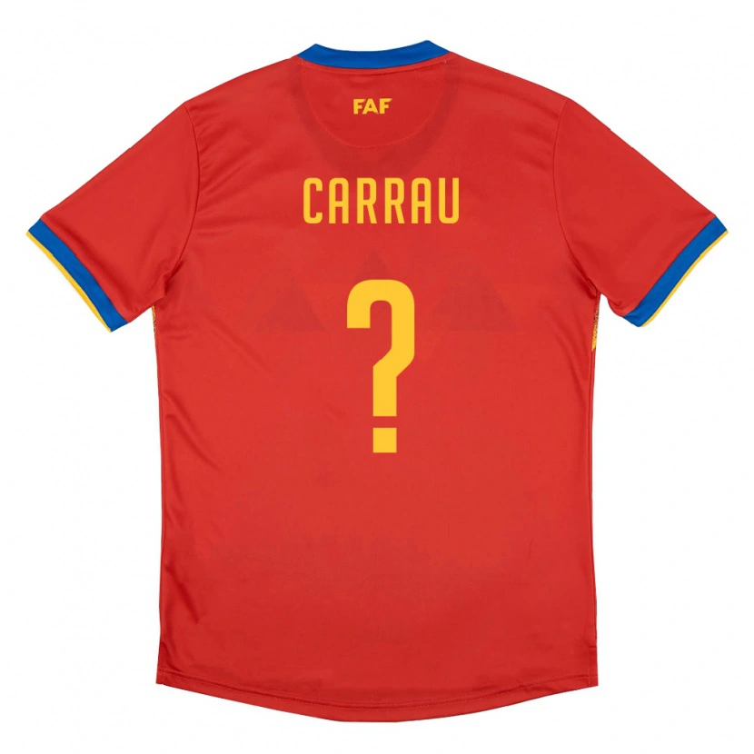 Danxen Mujer Camiseta Andorra Guillem Carrau #0 Rojo Azul Amarillo 1ª Equipación 26-28 La Camisa México