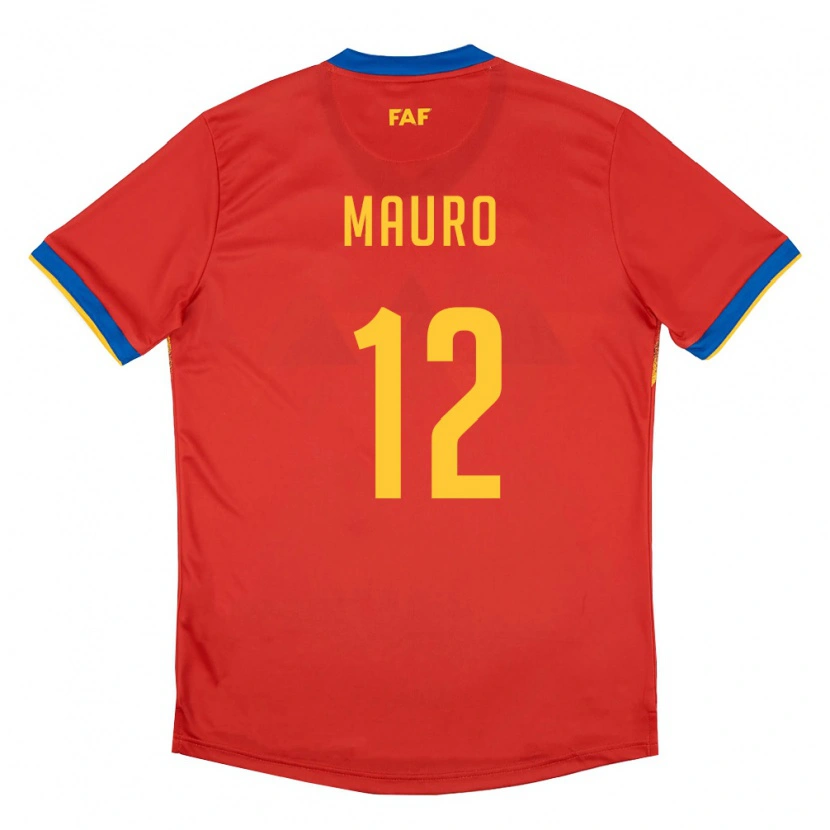 Danxen Mujer Camiseta Andorra Mauro #12 Rojo Azul Amarillo 1ª Equipación 26-28 La Camisa México