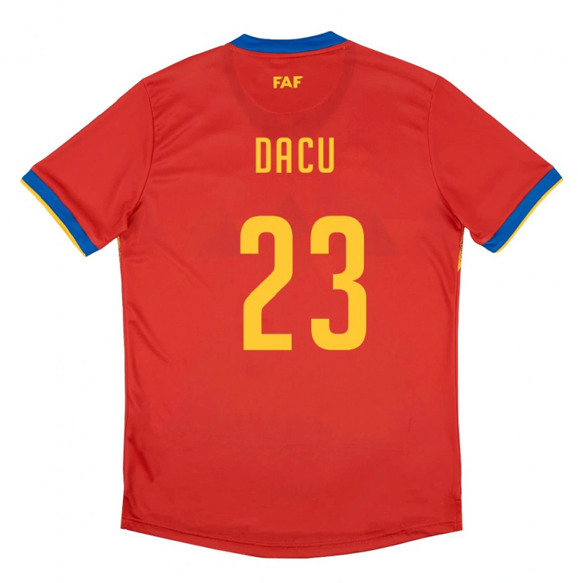 Danxen Mujer Camiseta Andorra Dacu #23 Rojo Azul Amarillo 1ª Equipación 26-28 La Camisa México