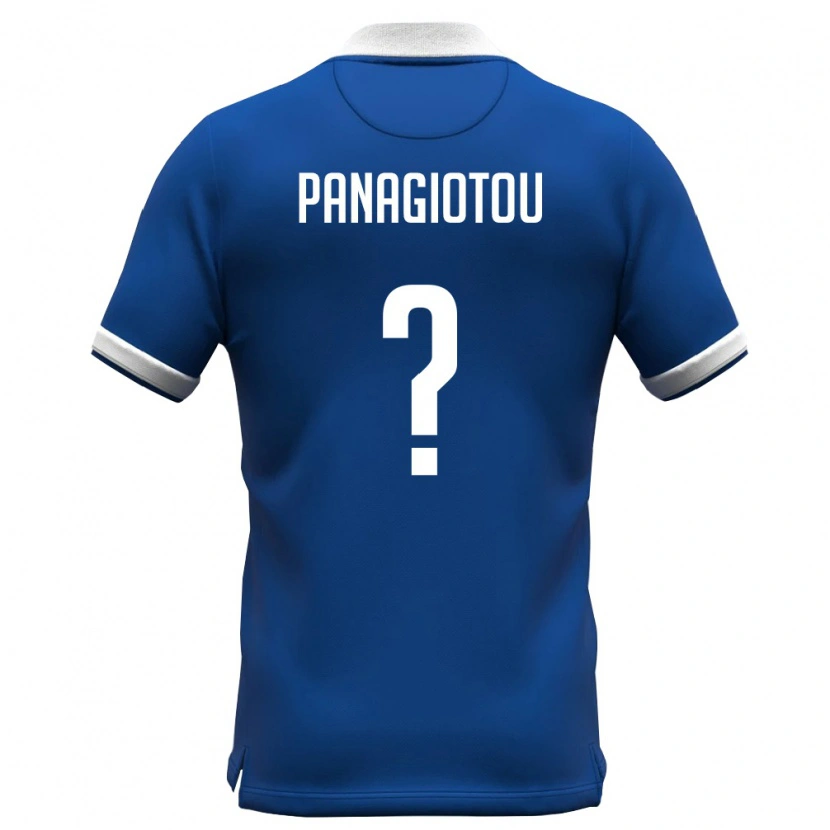 Danxen Mujer Camiseta Chipre Orestis Panagiotou #0 Azul Real Blanco 1ª Equipación 26-28 La Camisa México