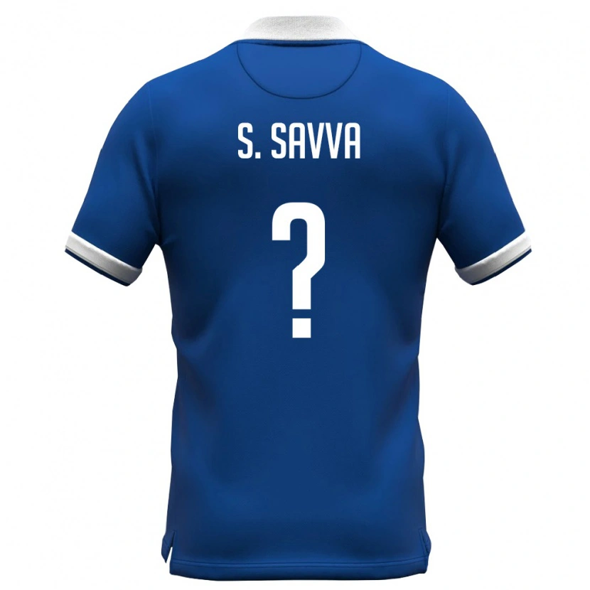 Danxen Mujer Camiseta Chipre Savvas Savva #0 Azul Real Blanco 1ª Equipación 26-28 La Camisa México