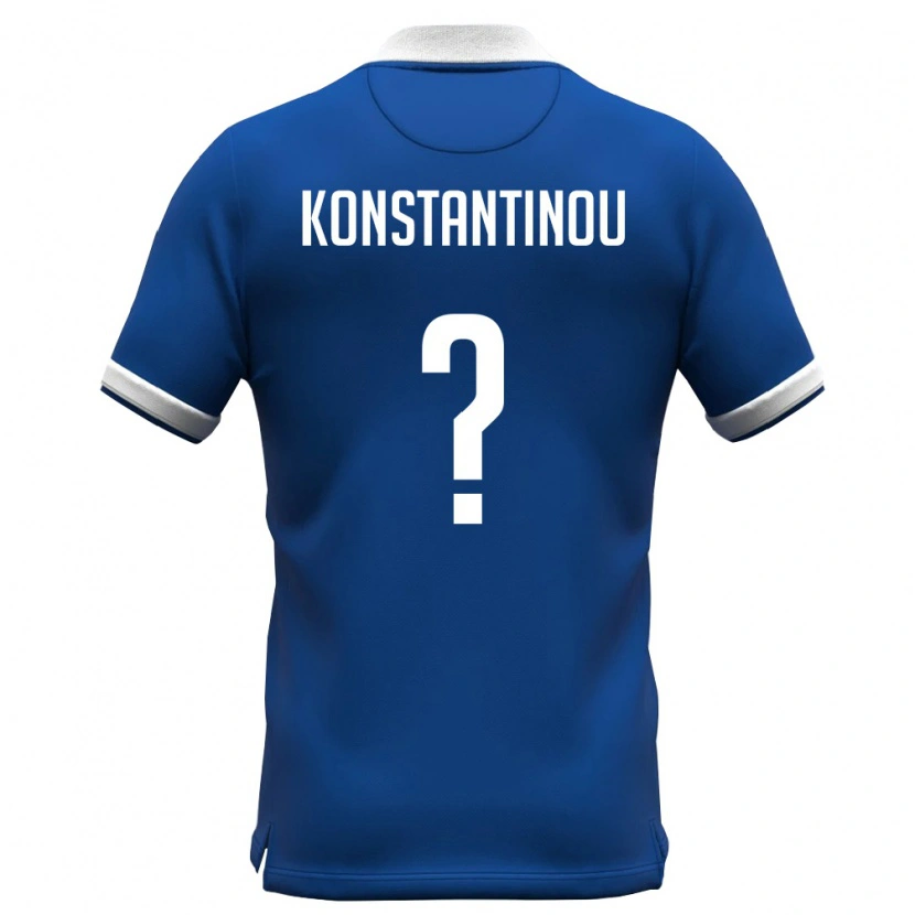 Danxen Mujer Camiseta Chipre Charalampos Konstantinou #0 Azul Real Blanco 1ª Equipación 26-28 La Camisa México