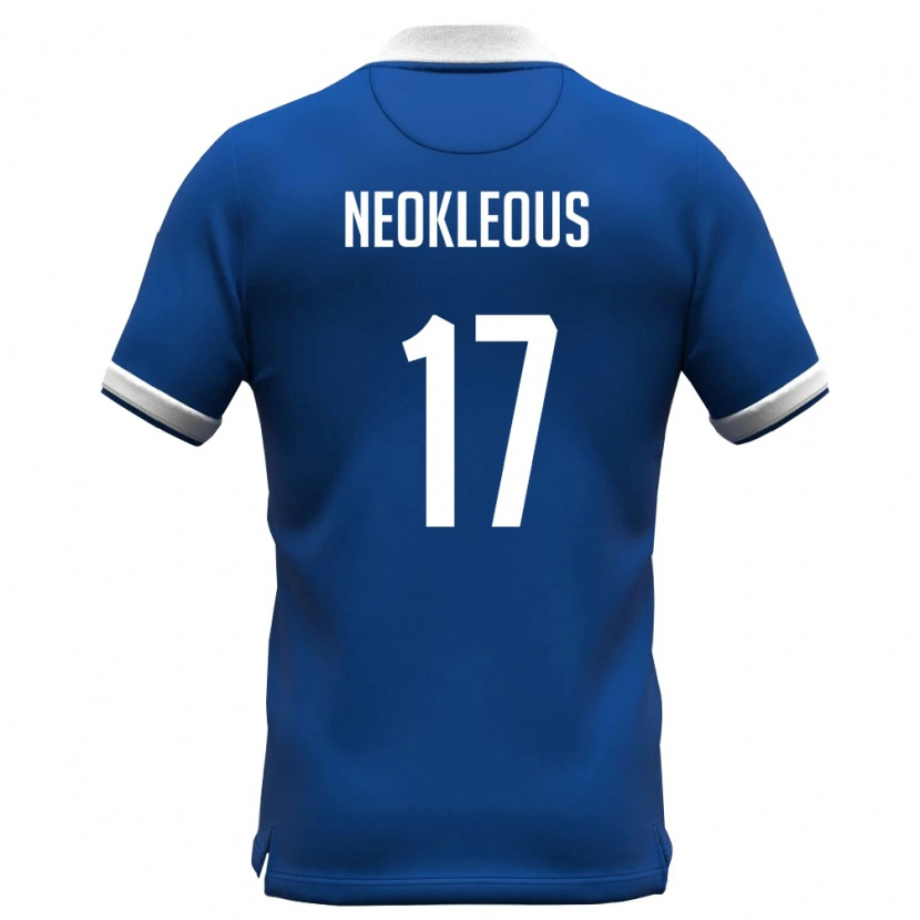 Danxen Mujer Camiseta Chipre Viktoras Neokleous #17 Azul Real Blanco 1ª Equipación 26-28 La Camisa México