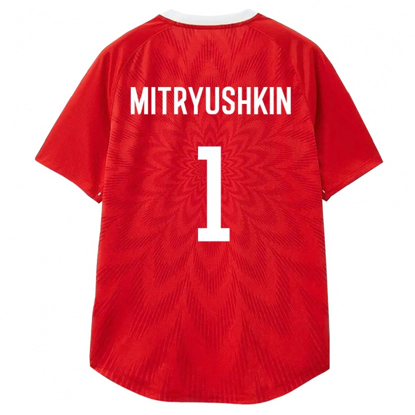 Danxen Mujer Camiseta Rusia Anton Mitryushkin #1 Rojo Blanco Marrón 1ª Equipación 26-28 La Camisa México