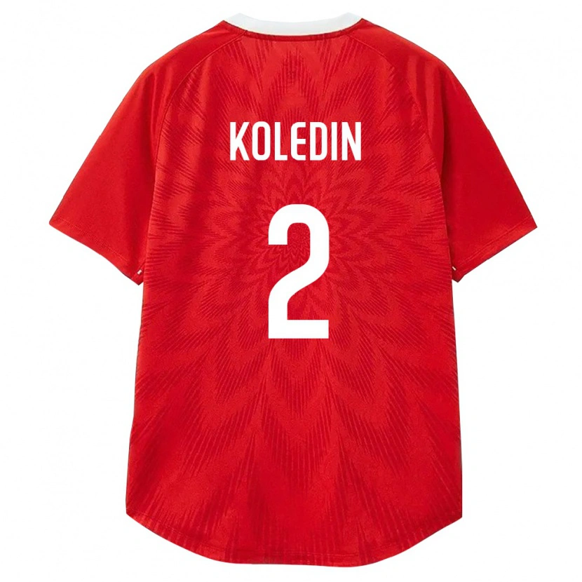 Danxen Mujer Camiseta Rusia Yuriy Koledin #2 Rojo Blanco Marrón 1ª Equipación 26-28 La Camisa México
