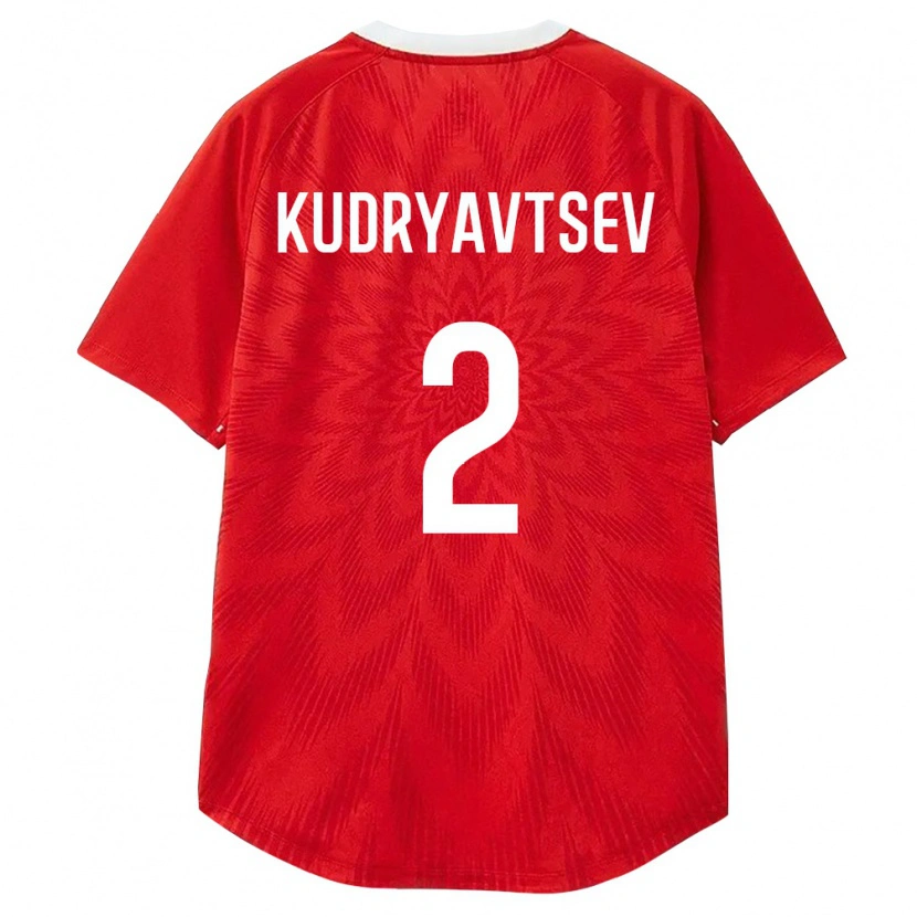Danxen Mujer Camiseta Rusia Vladislav Kudryavtsev #2 Rojo Blanco Marrón 1ª Equipación 26-28 La Camisa México