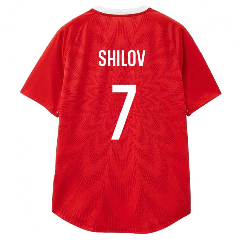 Danxen Mujer Camiseta Rusia Vadim Shilov #7 Rojo Blanco Marrón 1ª Equipación 26-28 La Camisa México