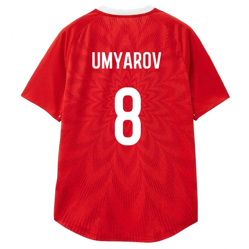 Danxen Mujer Camiseta Rusia Nail Umyarov #8 Rojo Blanco Marrón 1ª Equipación 26-28 La Camisa México
