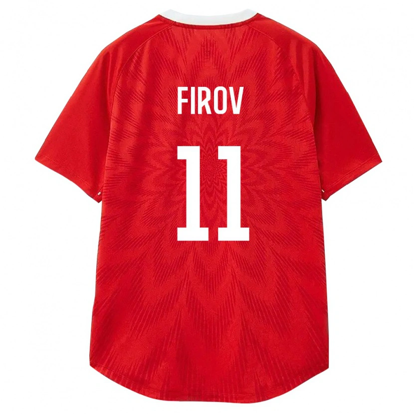 Danxen Mujer Camiseta Rusia Imran Firov #11 Rojo Blanco Marrón 1ª Equipación 26-28 La Camisa México