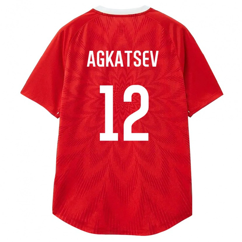Danxen Mujer Camiseta Rusia Stanislav Agkatsev #12 Rojo Blanco Marrón 1ª Equipación 26-28 La Camisa México