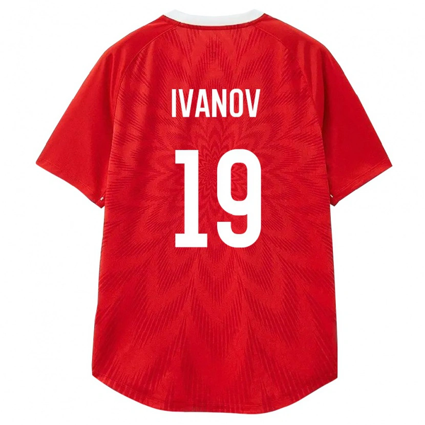 Danxen Mujer Camiseta Rusia Mikhail Ivanov #19 Rojo Blanco Marrón 1ª Equipación 26-28 La Camisa México