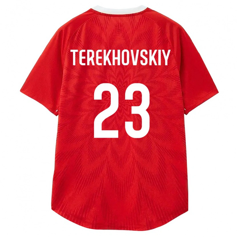 Danxen Mujer Camiseta Rusia Ignat Terekhovskiy #23 Rojo Blanco Marrón 1ª Equipación 26-28 La Camisa México