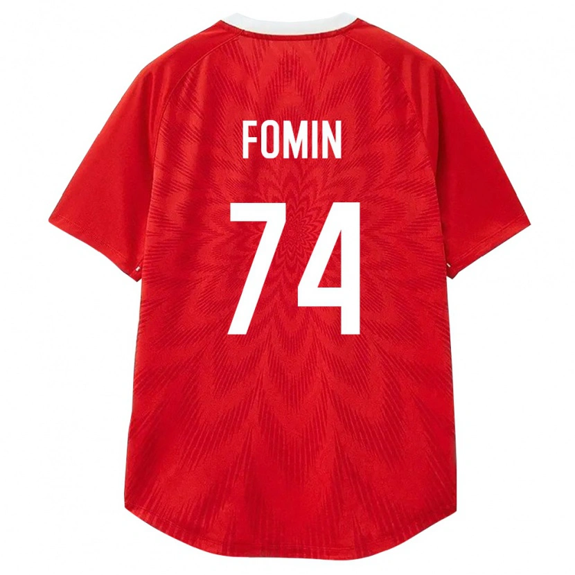 Danxen Mujer Camiseta Rusia Daniil Fomin #74 Rojo Blanco Marrón 1ª Equipación 26-28 La Camisa México