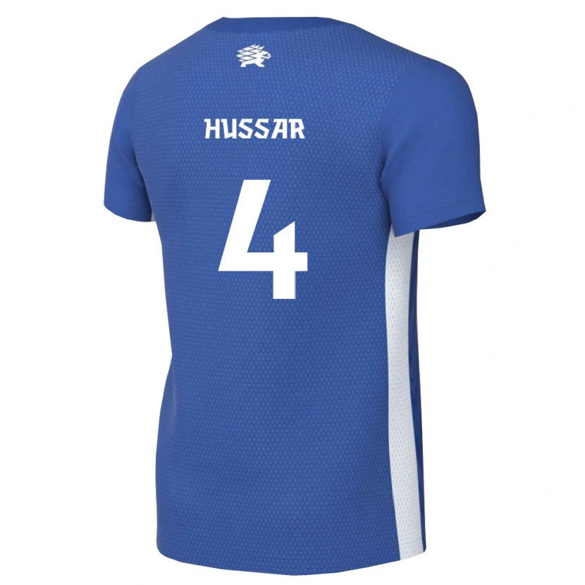 Danxen Mujer Camiseta Estonia Kristo Hussar #4 Azul Oscuro Blanco 1ª Equipación 26-28 La Camisa México