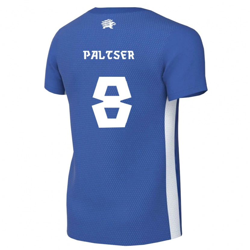 Danxen Mujer Camiseta Estonia Eerik Paltser #8 Azul Oscuro Blanco 1ª Equipación 26-28 La Camisa México