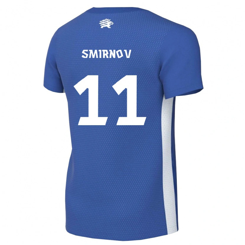 Danxen Mujer Camiseta Estonia Ramon Smirnov #11 Azul Oscuro Blanco 1ª Equipación 26-28 La Camisa México