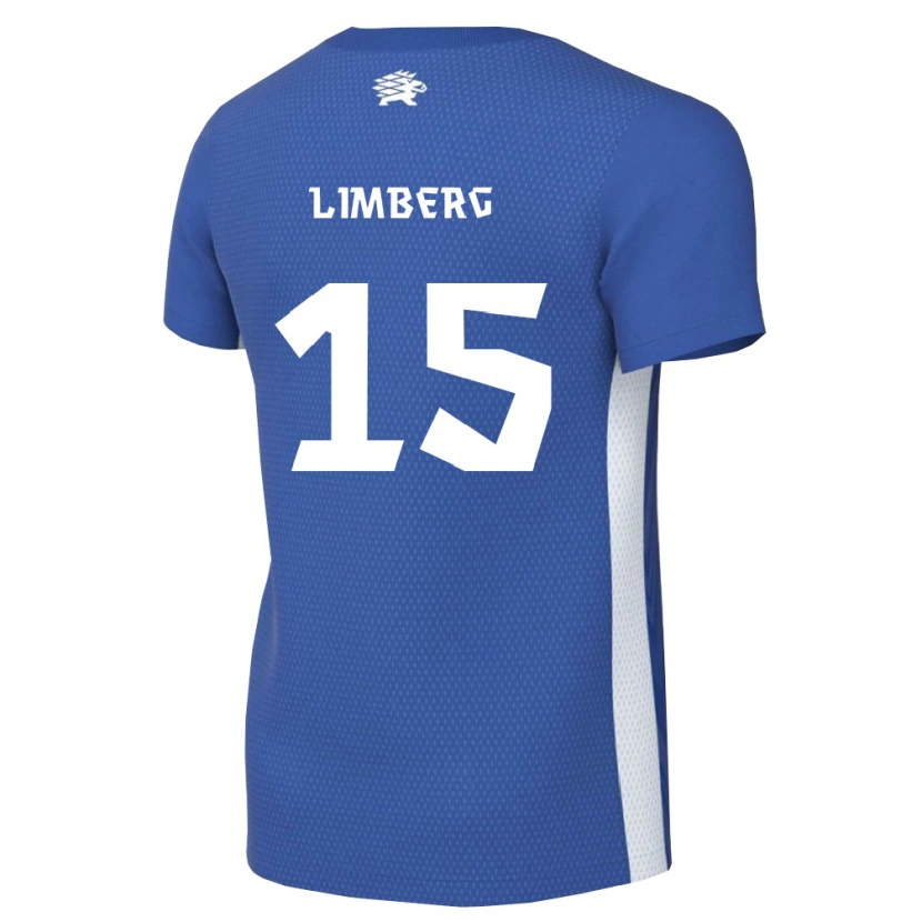 Danxen Mujer Camiseta Estonia Matthias Limberg #15 Azul Oscuro Blanco 1ª Equipación 26-28 La Camisa México