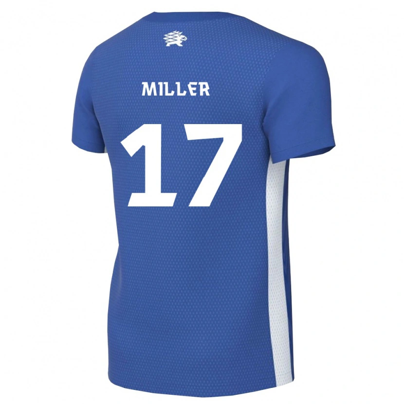 Danxen Mujer Camiseta Estonia Martin Miller #17 Azul Oscuro Blanco 1ª Equipación 26-28 La Camisa México