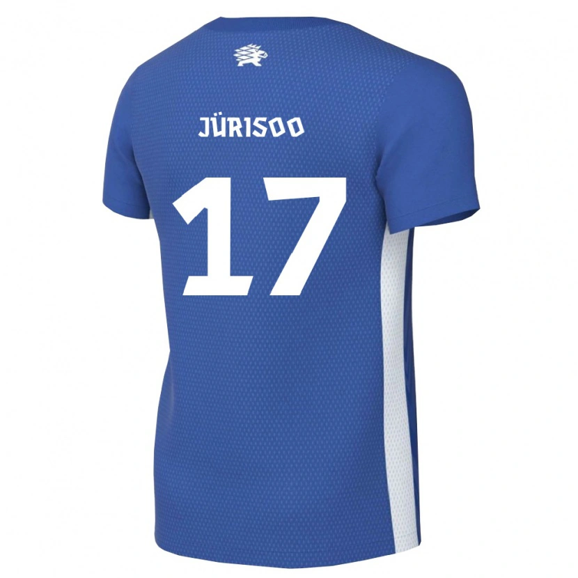 Danxen Mujer Camiseta Estonia Taavi Jürisoo #17 Azul Oscuro Blanco 1ª Equipación 26-28 La Camisa México