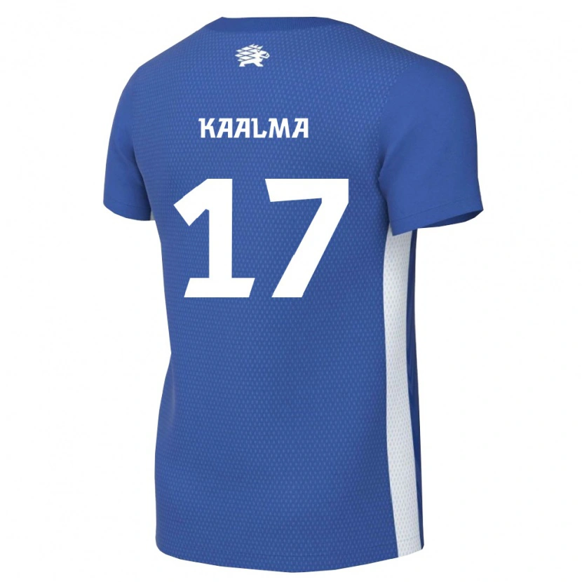 Danxen Mujer Camiseta Estonia Markus Kaalma #17 Azul Oscuro Blanco 1ª Equipación 26-28 La Camisa México