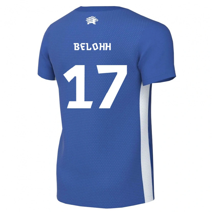 Danxen Mujer Camiseta Estonia Kirill Belohh #17 Azul Oscuro Blanco 1ª Equipación 26-28 La Camisa México
