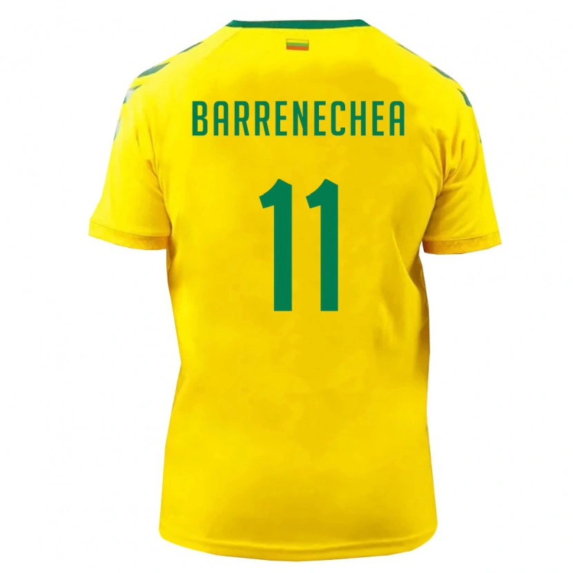 Danxen Mujer Camiseta Lituania Felipe Barrenechea #11 Amarillo Verde 1ª Equipación 26-28 La Camisa México