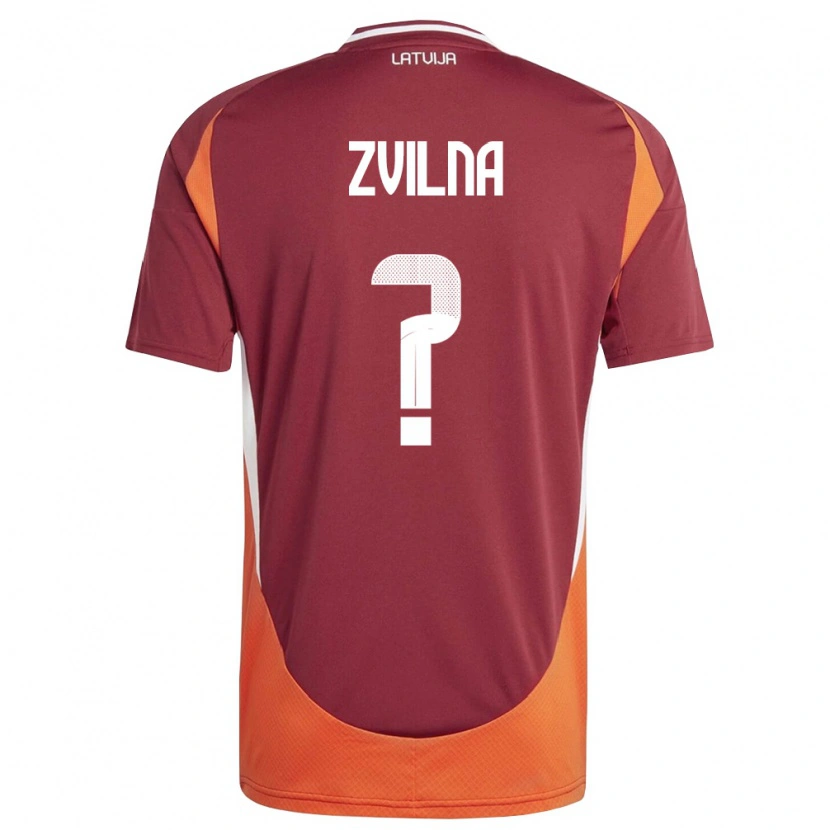 Danxen Mujer Camiseta Letonia Kristaps Zvilna #0 Rojo Oscuro Blanco Naranja 1ª Equipación 26-28 La Camisa México