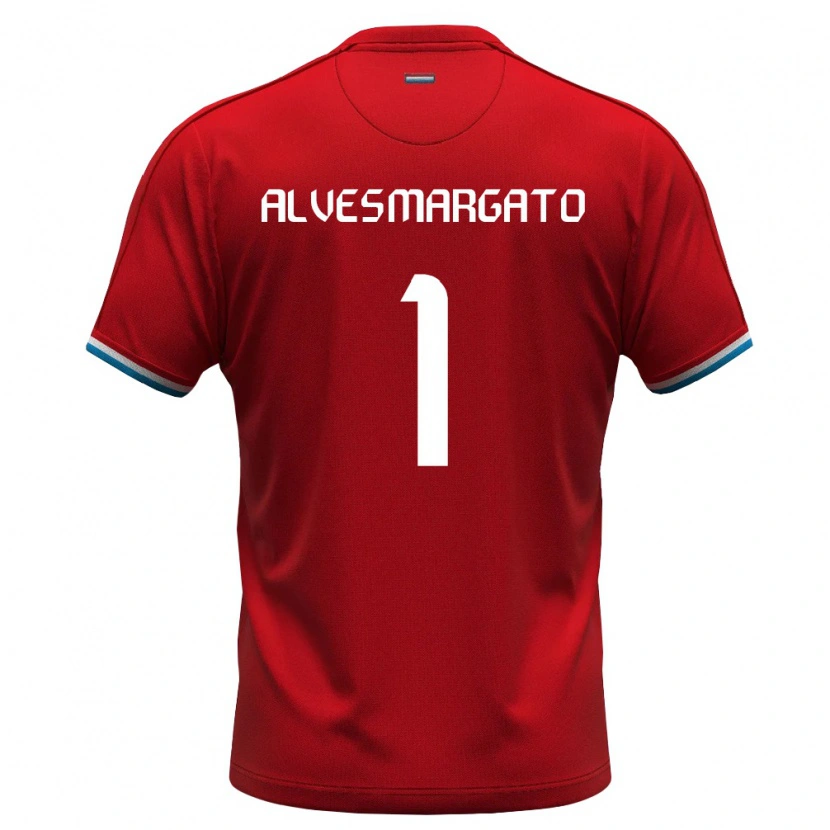 Danxen Mujer Camiseta Luxemburgo João Alves Margato #1 Rojo Blanco Azul 1ª Equipación 26-28 La Camisa México