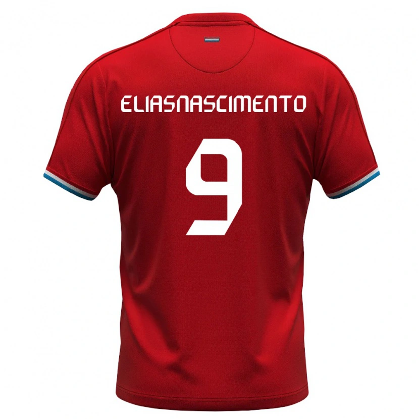 Danxen Mujer Camiseta Luxemburgo Kilian Elias Nascimento #9 Rojo Blanco Azul 1ª Equipación 26-28 La Camisa México