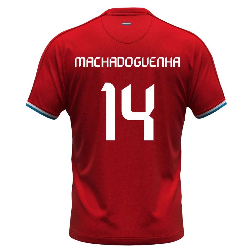 Danxen Mujer Camiseta Luxemburgo Antenory Machado Guenha #14 Rojo Blanco Azul 1ª Equipación 26-28 La Camisa México
