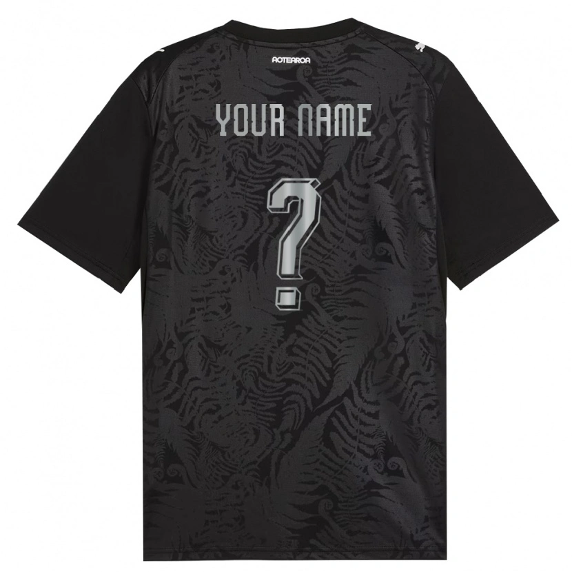 Danxen Mujer Camiseta Nueva Zelanda Su Nombre #0 Blanco Negro Gris 1ª Equipación 26-28 La Camisa México