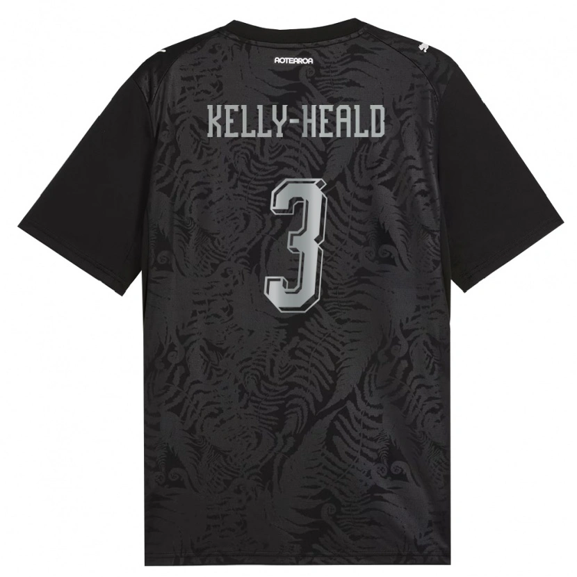 Danxen Mujer Camiseta Nueva Zelanda Lukas Kelly-Heald #3 Blanco Negro Gris 1ª Equipación 26-28 La Camisa México