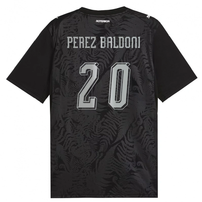 Danxen Mujer Camiseta Nueva Zelanda Benjamin Perez Baldoni #20 Blanco Negro Gris 1ª Equipación 26-28 La Camisa México