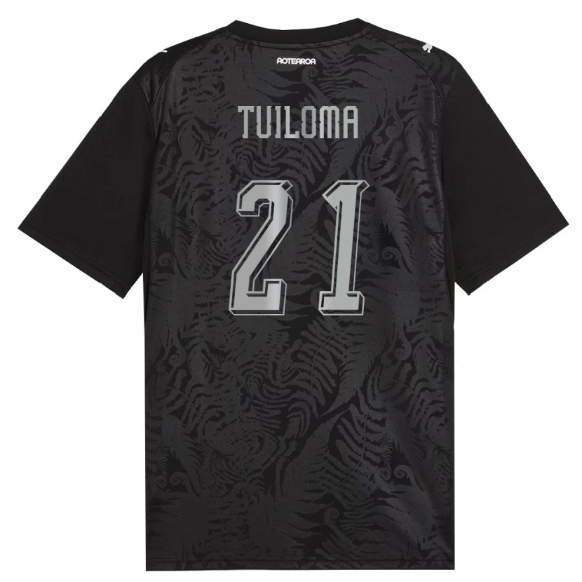 Danxen Mujer Camiseta Nueva Zelanda Bill Tuiloma #21 Blanco Negro Gris 1ª Equipación 26-28 La Camisa México