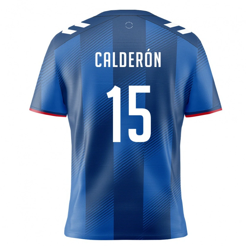 Danxen Mujer Camiseta Puerto Rico Gio Calderón #15 Azul Real Rojo Blanco 1ª Equipación 26-28 La Camisa México