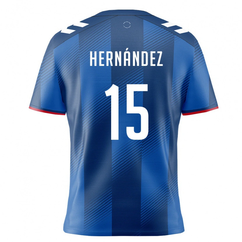 Danxen Mujer Camiseta Puerto Rico Dereck Hernández #15 Azul Real Rojo Blanco 1ª Equipación 26-28 La Camisa México