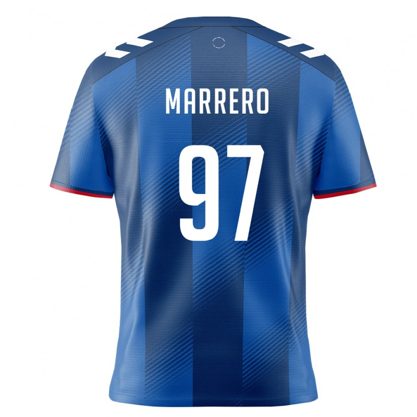 Danxen Mujer Camiseta Puerto Rico David Marrero #97 Azul Real Rojo Blanco 1ª Equipación 26-28 La Camisa México