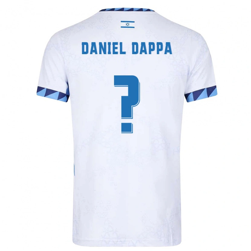 Danxen Mujer Camiseta Israel Daniel Dappa #0 Blanco Azul Claro 1ª Equipación 26-28 La Camisa México