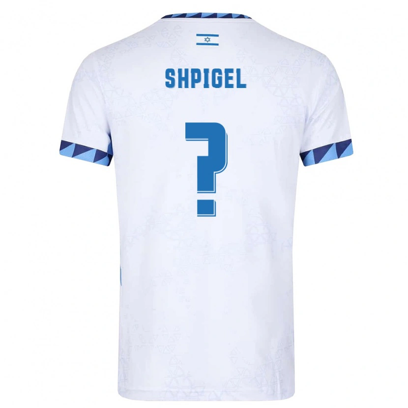 Danxen Mujer Camiseta Israel Liran Shpigel #0 Blanco Azul Claro 1ª Equipación 26-28 La Camisa México