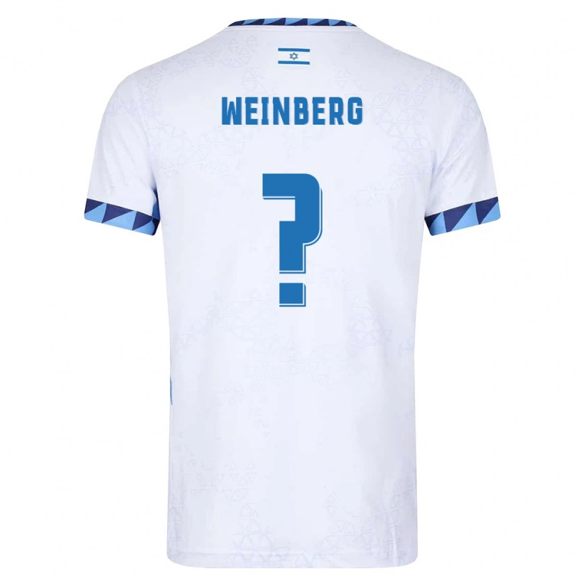 Danxen Mujer Camiseta Israel Idan Weinberg #0 Blanco Azul Claro 1ª Equipación 26-28 La Camisa México