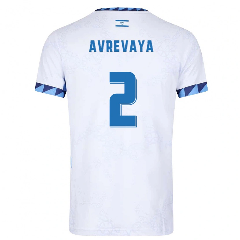 Danxen Mujer Camiseta Israel Liroy Avrevaya #2 Blanco Azul Claro 1ª Equipación 26-28 La Camisa México