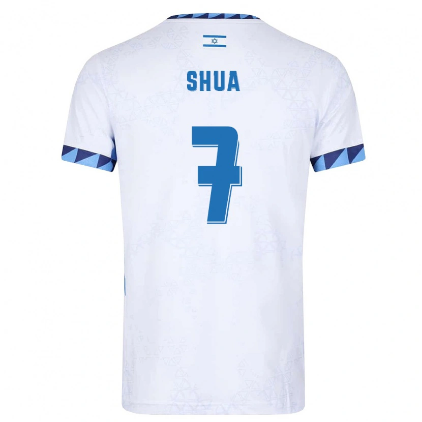 Danxen Mujer Camiseta Israel Yarden Shua #7 Blanco Azul Claro 1ª Equipación 26-28 La Camisa México