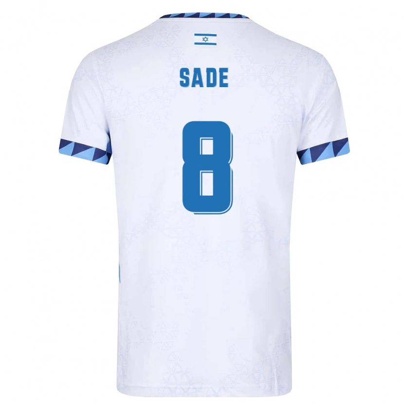 Danxen Mujer Camiseta Israel Daniel Sade #8 Blanco Azul Claro 1ª Equipación 26-28 La Camisa México