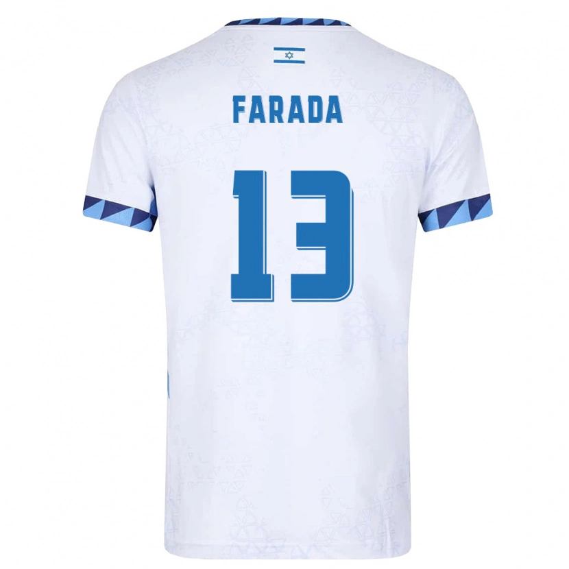 Danxen Mujer Camiseta Israel Ayano Farada #13 Blanco Azul Claro 1ª Equipación 26-28 La Camisa México